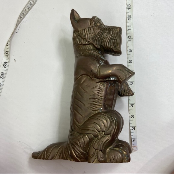 Brass upright Scottie dog large - Picture 9 of 9
